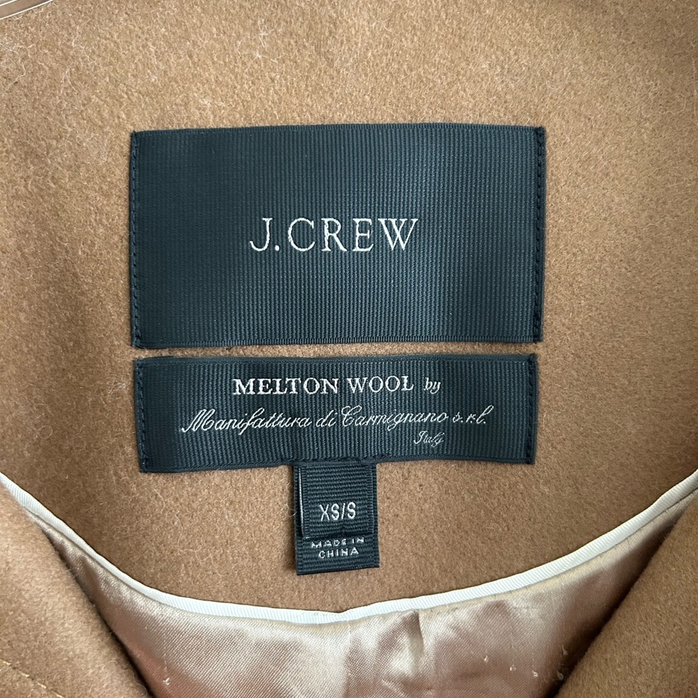 J. Crew Camel Cape Jacket Wool Melton - Picture 9 of 12